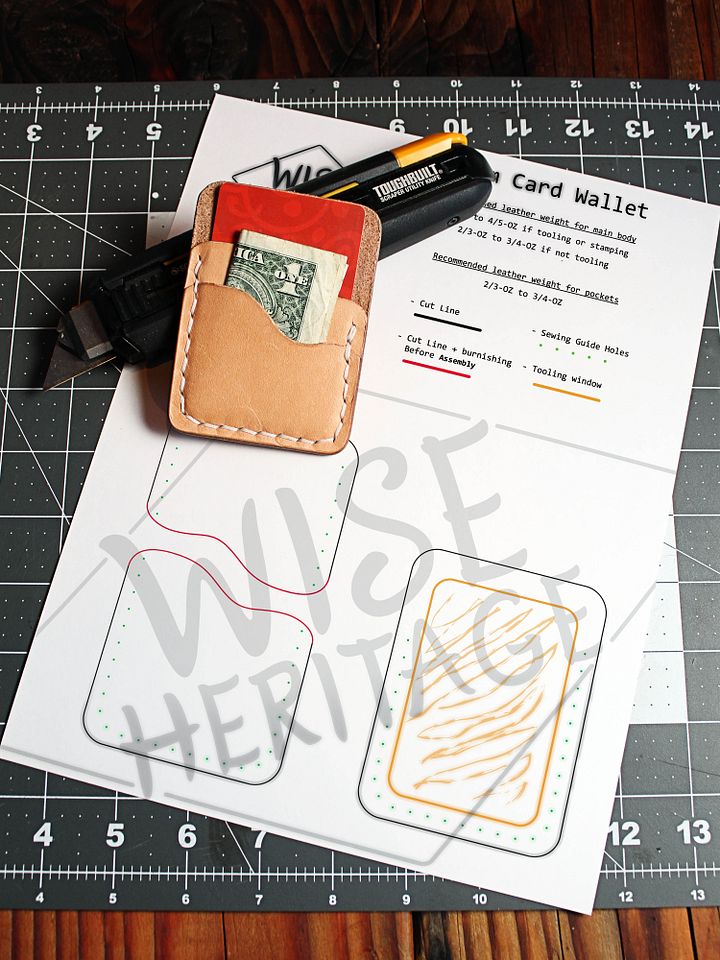 Slim Card Wallet Cut Pattern product image (1)
