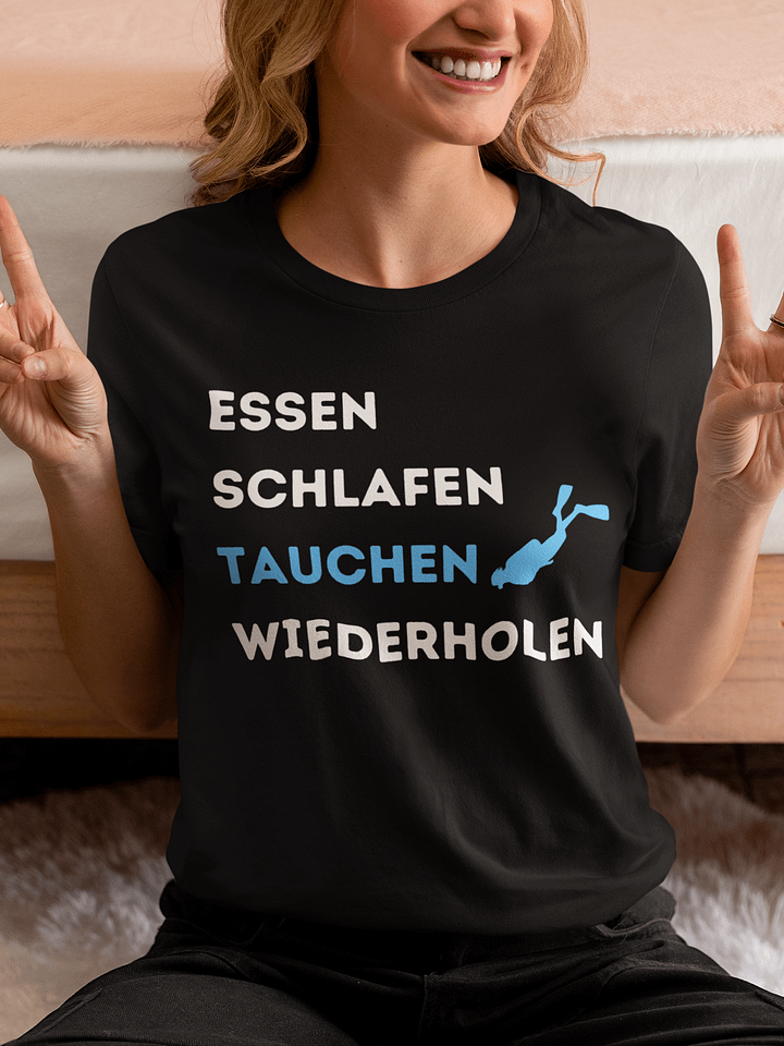 Essen Schlafen Tauchen Wiederholen T-Shirt product image (1)