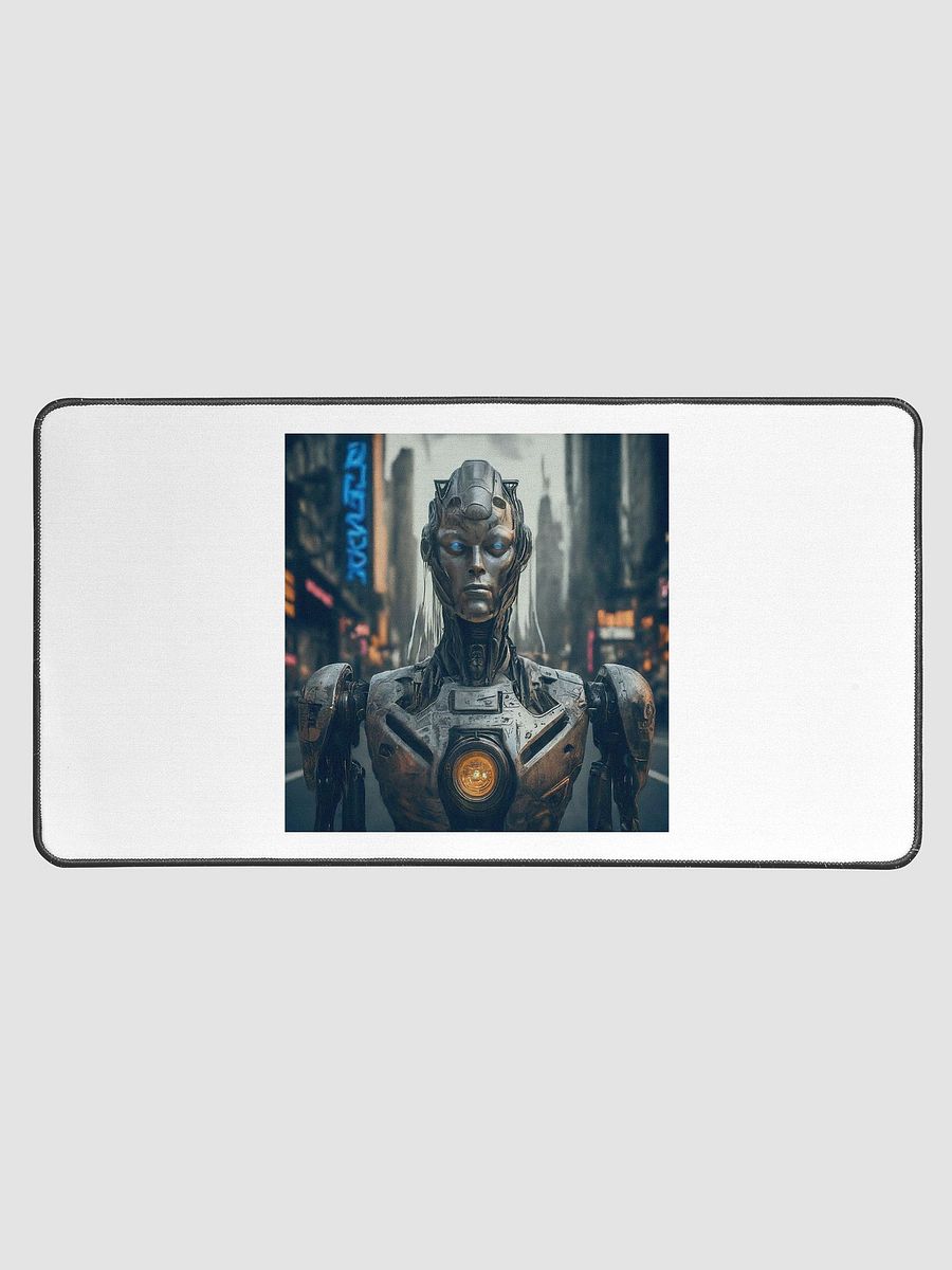 Neon Cyborg City Desk Mat product image (1)