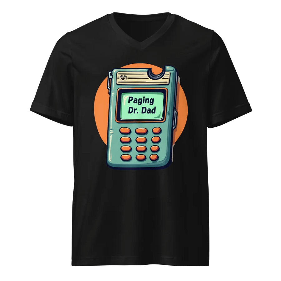 Dr. Dad Retro Pager V-Neck Tee product image (1)