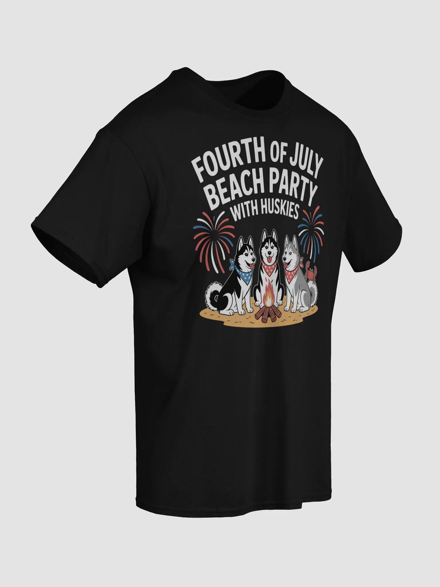Husky Beach Party Fourth of July T-Shirt product image (20)
