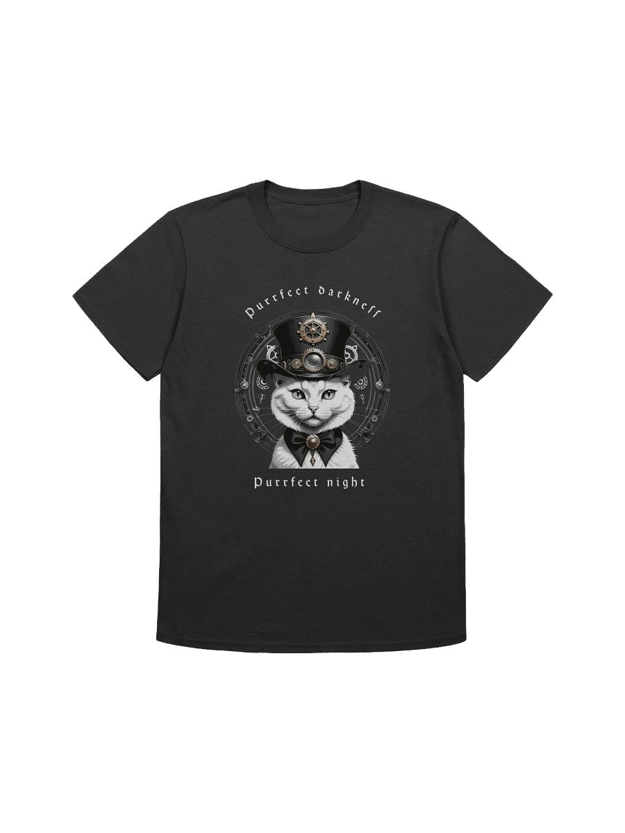 Steampunk Kitty Top Hat T-Shirt Goth Cat product image (1)