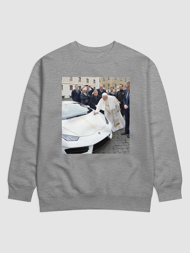 pope francis signing lambo sweatshirt product image (1)