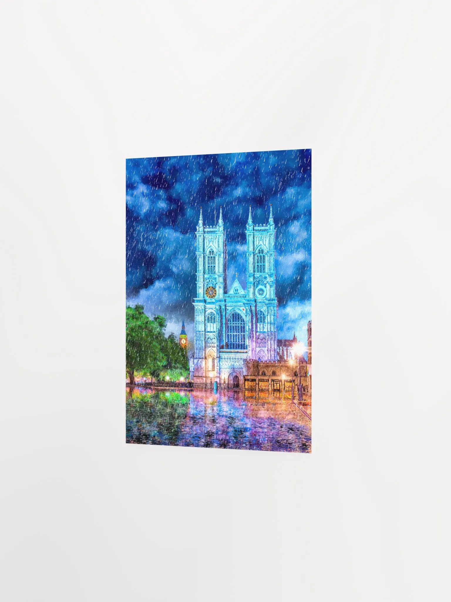 Westminster Abbey In The Rain Studio Art Print product image (2)