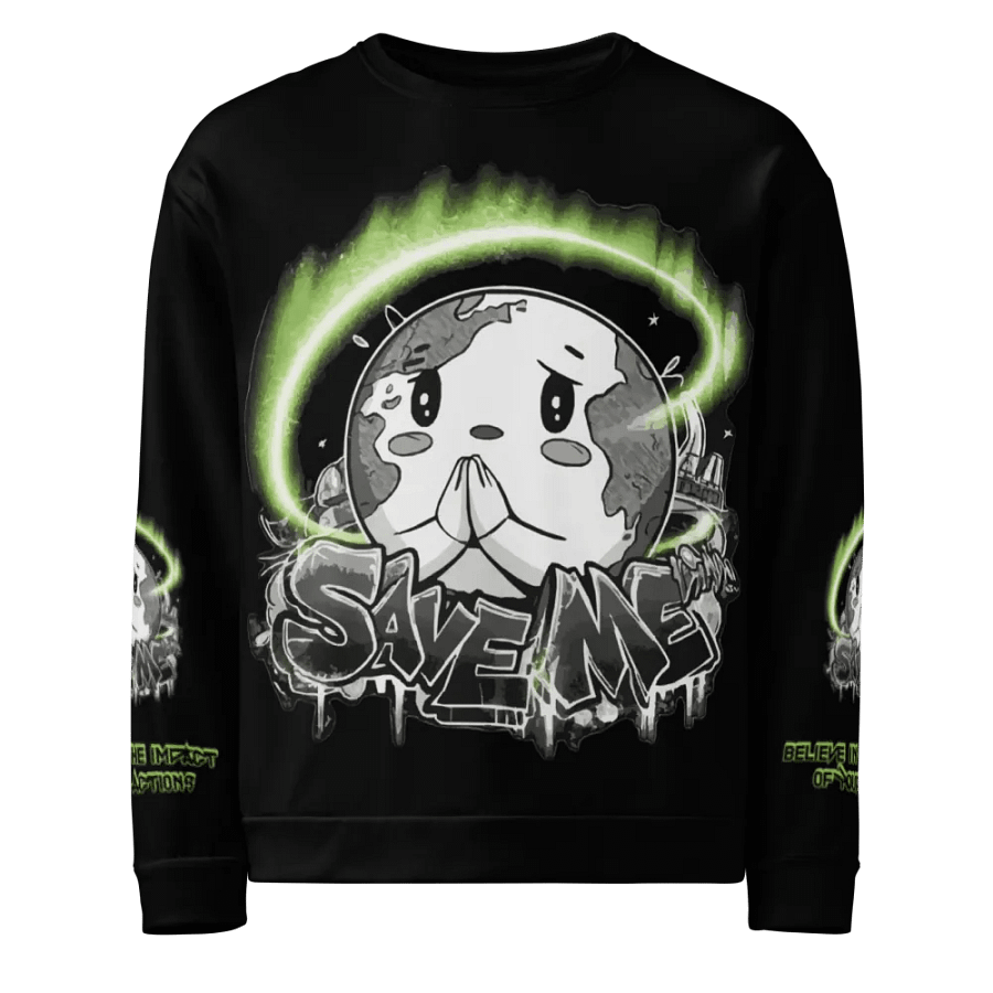 Save Me Recycled Unisex Sweatshirt – Wear Your Commitment product image (4)
