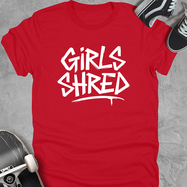Girls shred, Youth Skateboarding t-shirt for girls, Girls T-shirt product image (1)