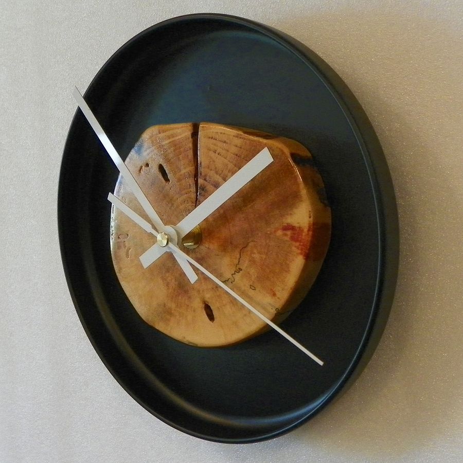 8" Metal / End Cut Wood Clock product image (3)