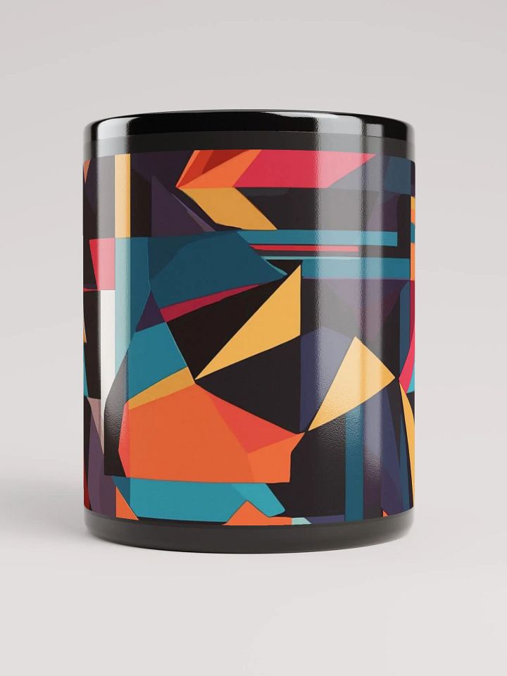 Geometric Fusion Black Mug product image (2)
