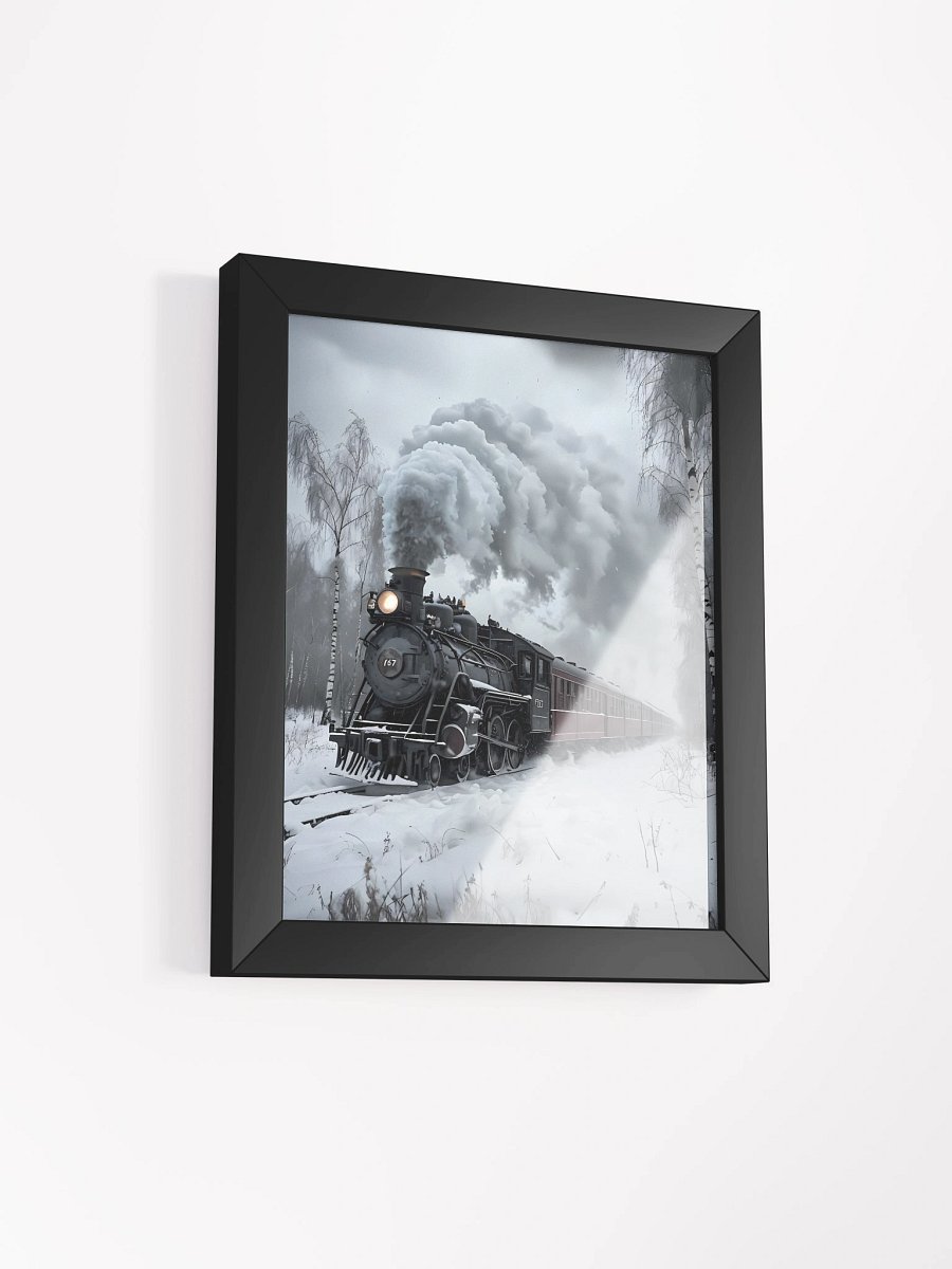 Winter Steam Locomotive Matte Poster product image (3)