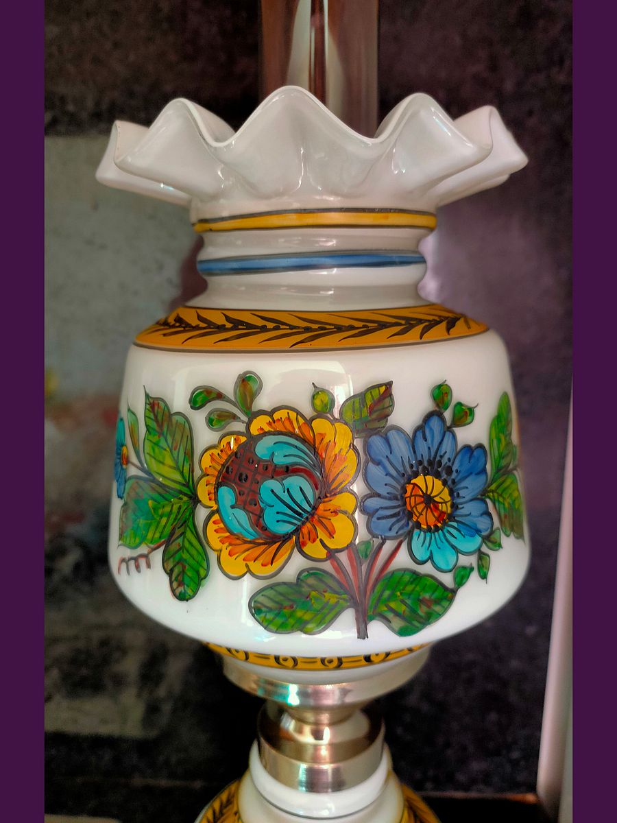 Candeeiro vidro com flores, candeeiro de mesa, decoração única de escritório, presente, casamento, decoração casa, presente product image (6)