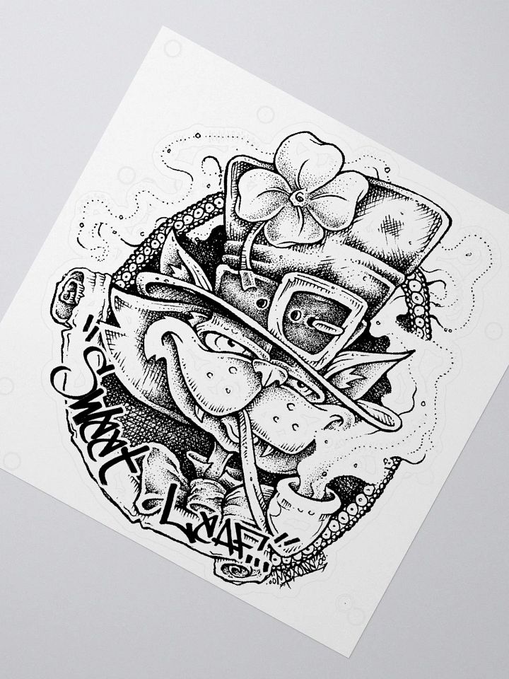 Sweet Leaf Cat Kiss Cut Sticker product image (2)