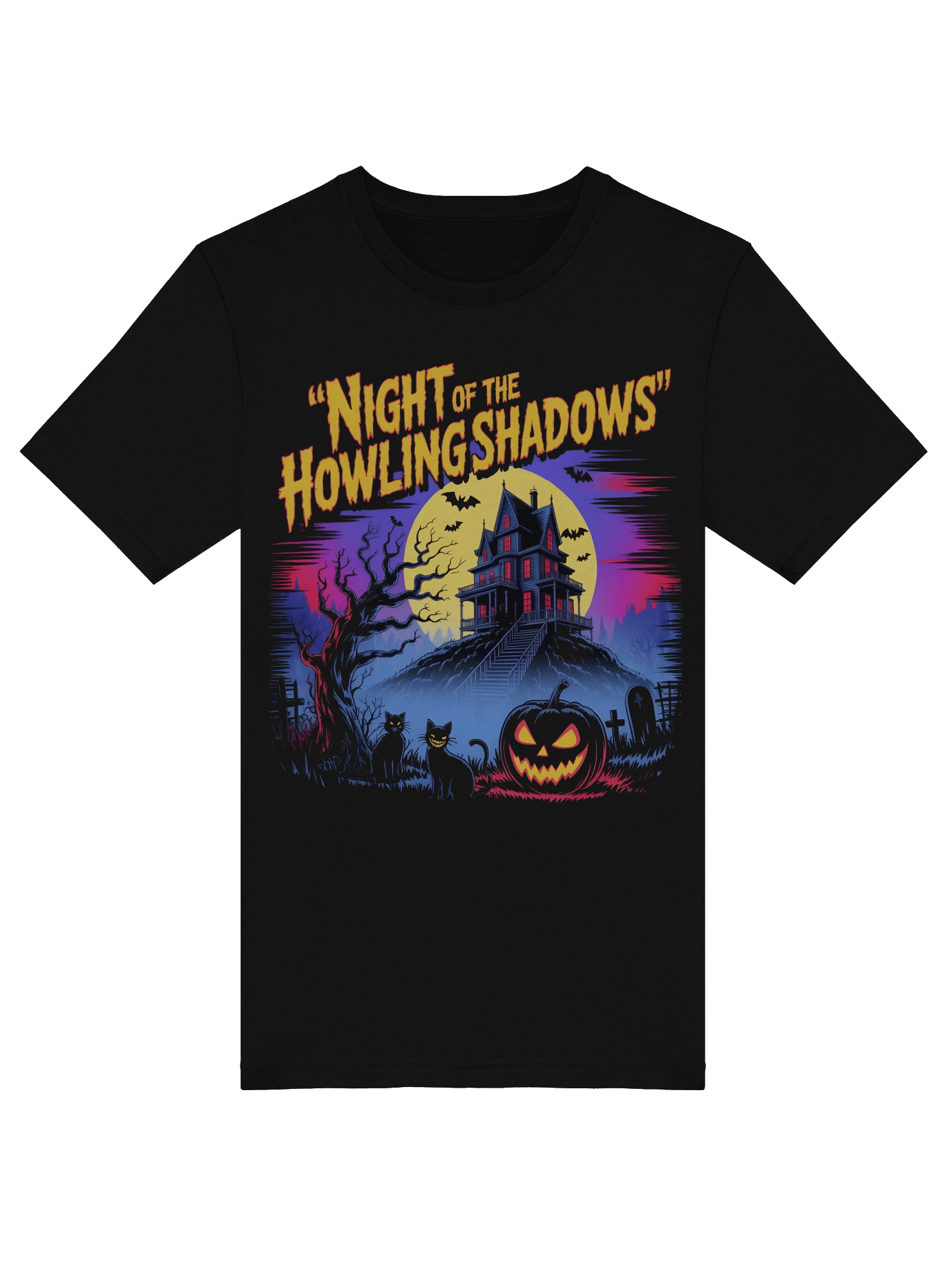 Night of the Howling Shadows Halloween T-Shirt product image (5)