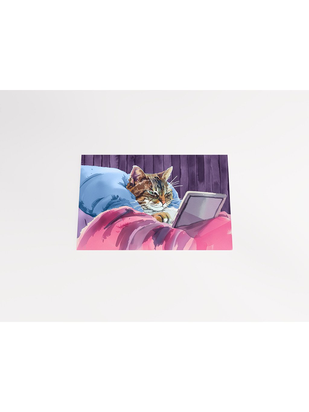 21st Century Digital Cat – Fun Feline Studio Art Print product image (4)