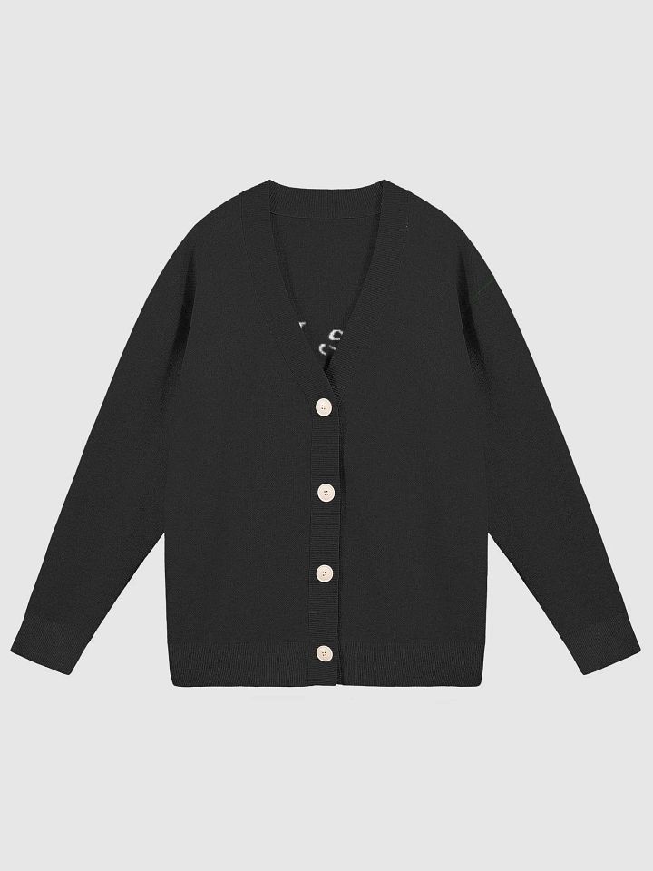 Peace, Love and Paris with Monuments Parisian Chic Knitted Cardigan | Black product image (2)