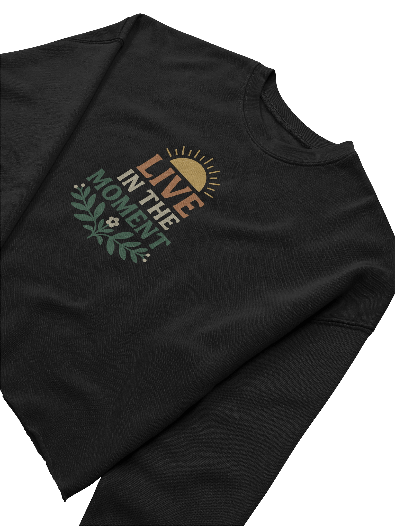 "Live in the Moment" Crop Top Sweatshirt product image (5)