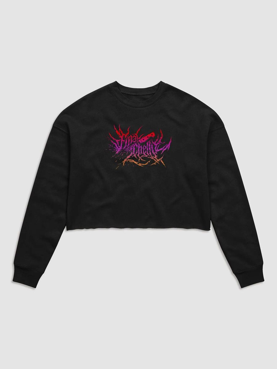 Keep It Metal Pink Blend Logo Womens Fleece Crop Top Printed Sweatshirt product image (1)