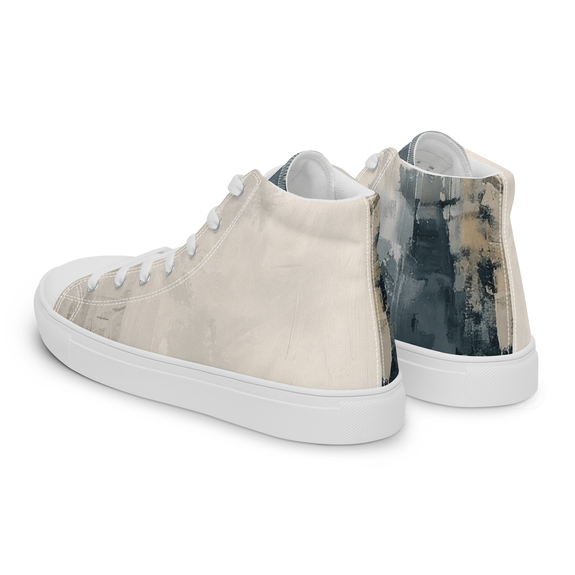 Harmonious Brushstrokes High Top Canvas Shoes product image (5)