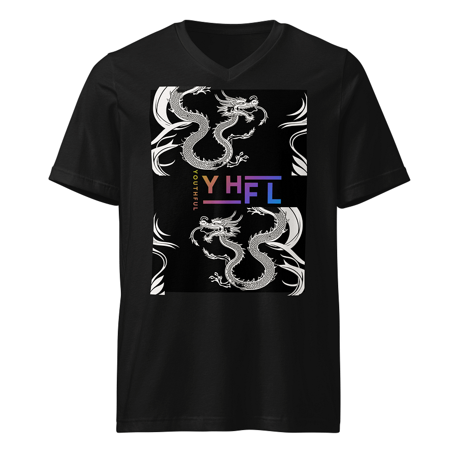 SYMMETRICAL DRAGON YOUTHFUL V-NECK TEE product image (1)