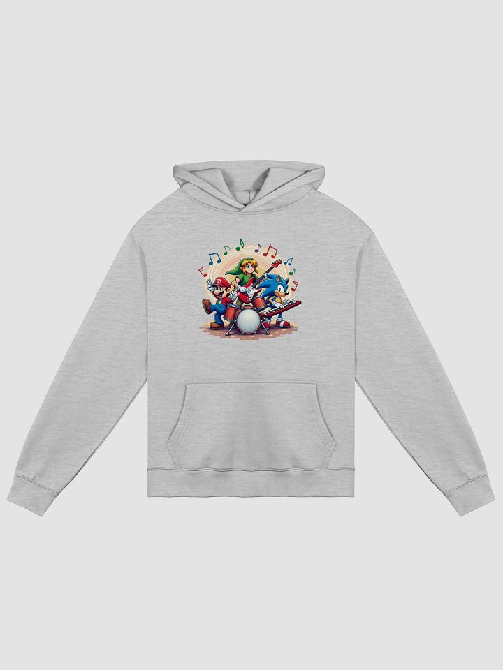 Rhythm Quest: Unite with Mario, Link, and Sonic in a Vibrant Musical Odyssey - Exclusive Hoodie Design on Fourthwal product image (1)