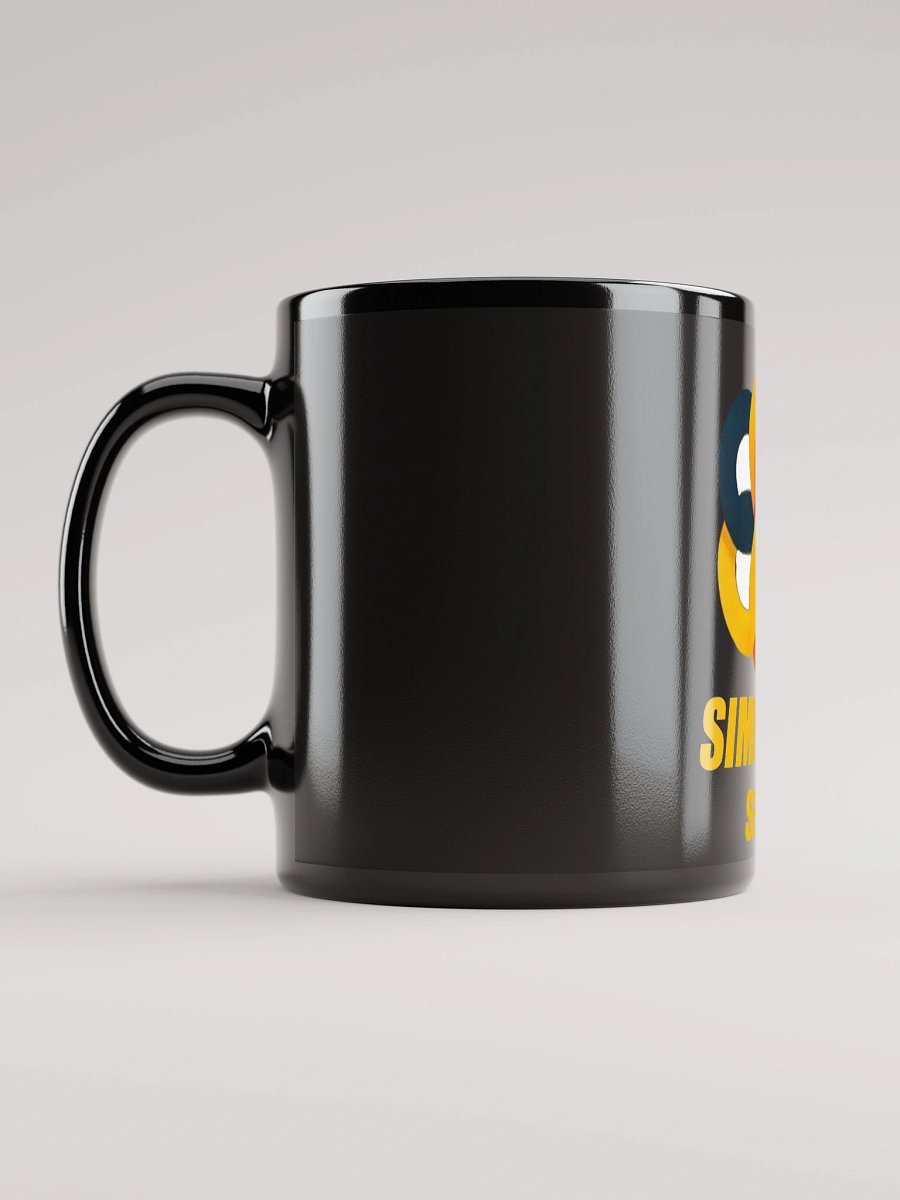 Simplicity Speaks Black Glossy Mug product image (12)
