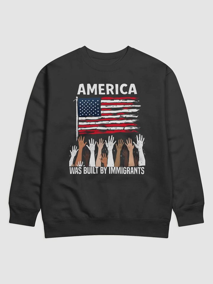 America Was Built by Immigrants Diversity Immigration Rights Premium Sweatshirt product image (3)