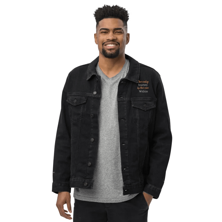 Journey Within Denim Jacket | Inspirational Fashion product image (12)