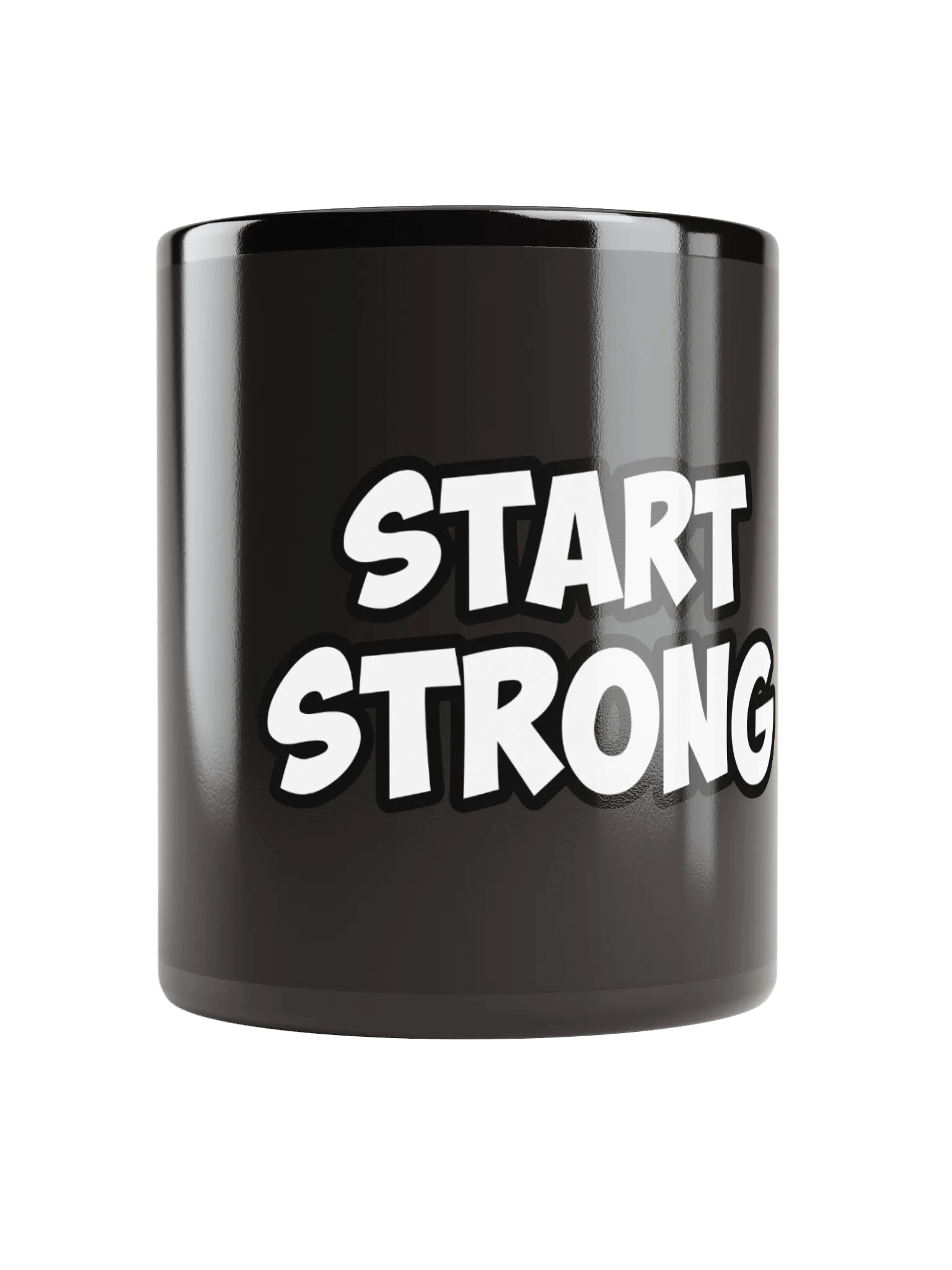 START STRONG Black Glossy Mug product image (5)