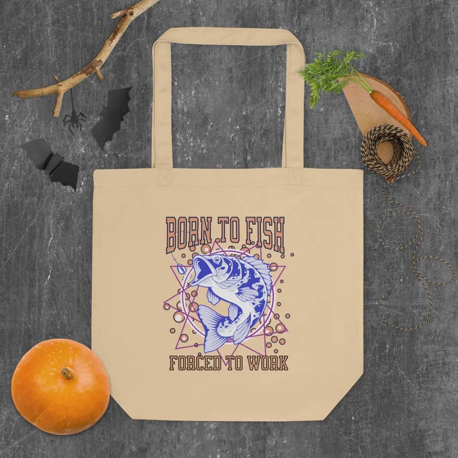 Born To Fish Forced To Work Dynamic Fisherman's Tote product image (5)