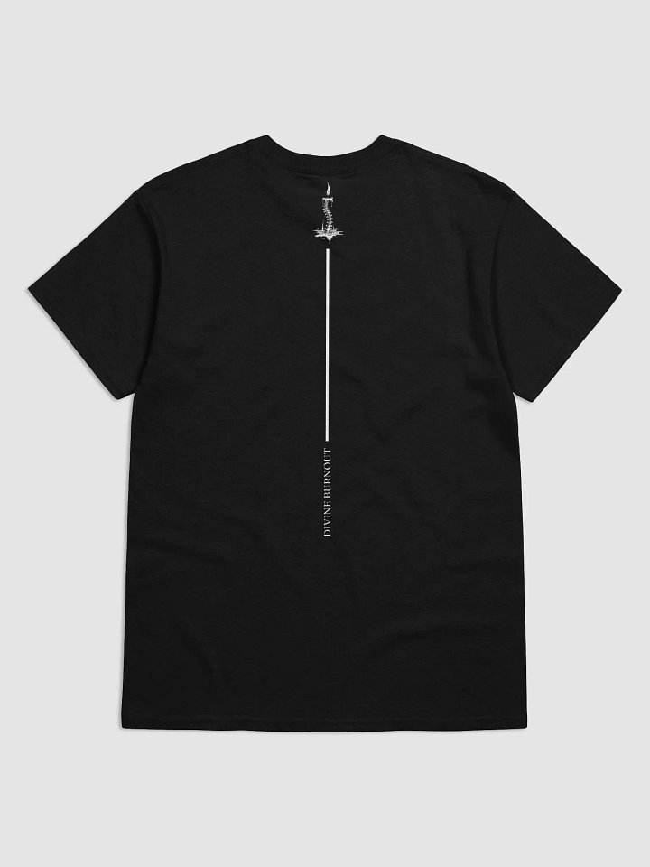 Divine Burnout – Spine Candle Graphic T-Shirt | Gothic Minimal Design | Unisex Cotton Tee product image (2)