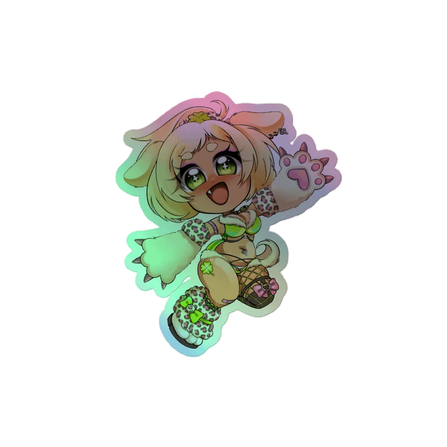 Lucky Pochi x BunnySleepover sticker -HOLO product image (1)