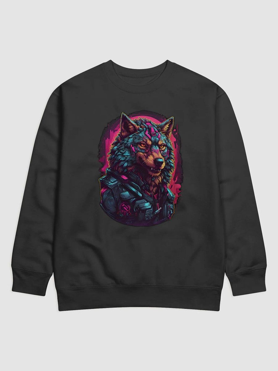 Neon Wolf Cyberpunk Sweatshirt product image (6)