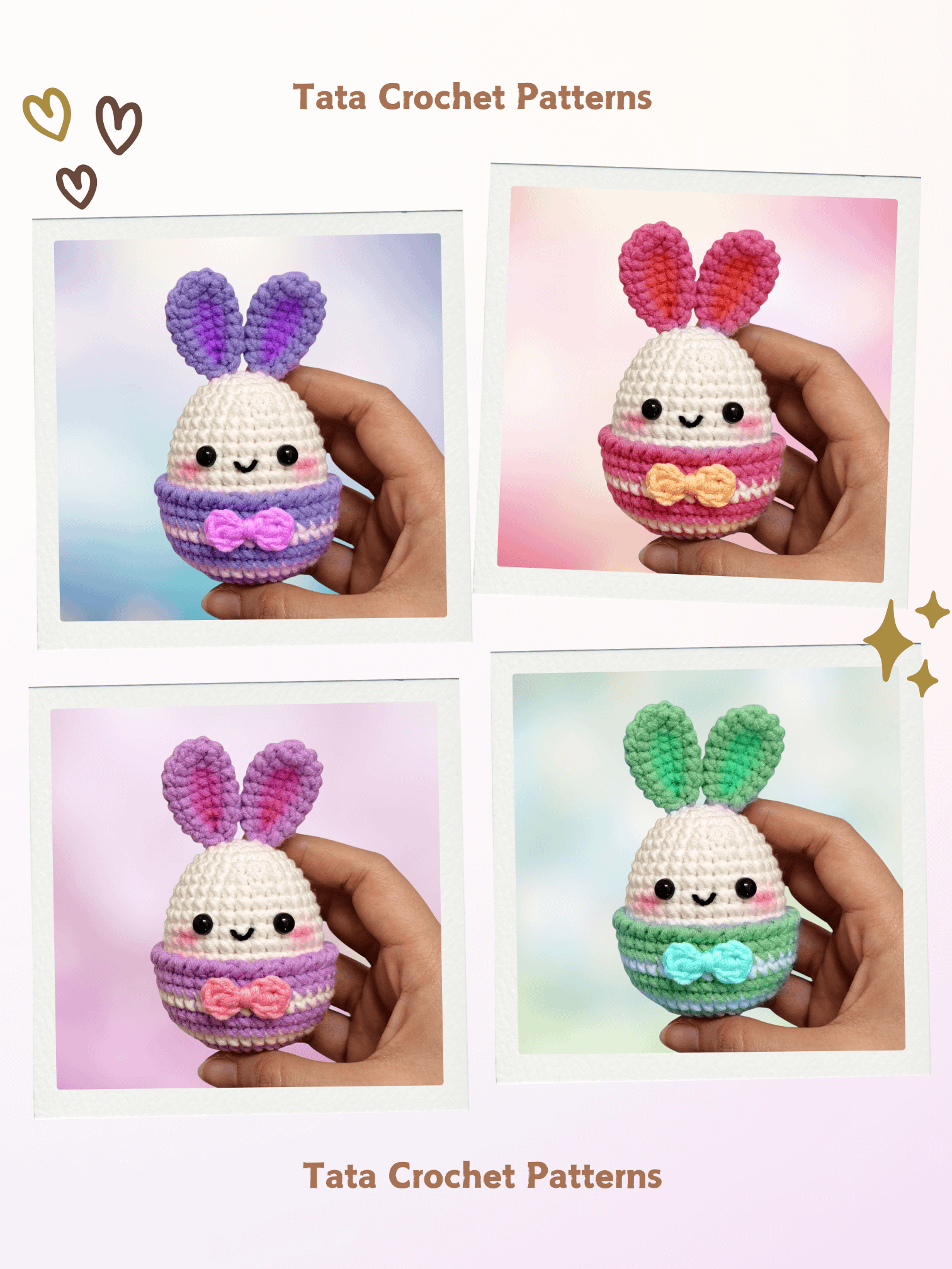 PDF Pattern -♡- (8 in 1) Super Cute Easter Bunny Eggs Amigurumi product image (3)