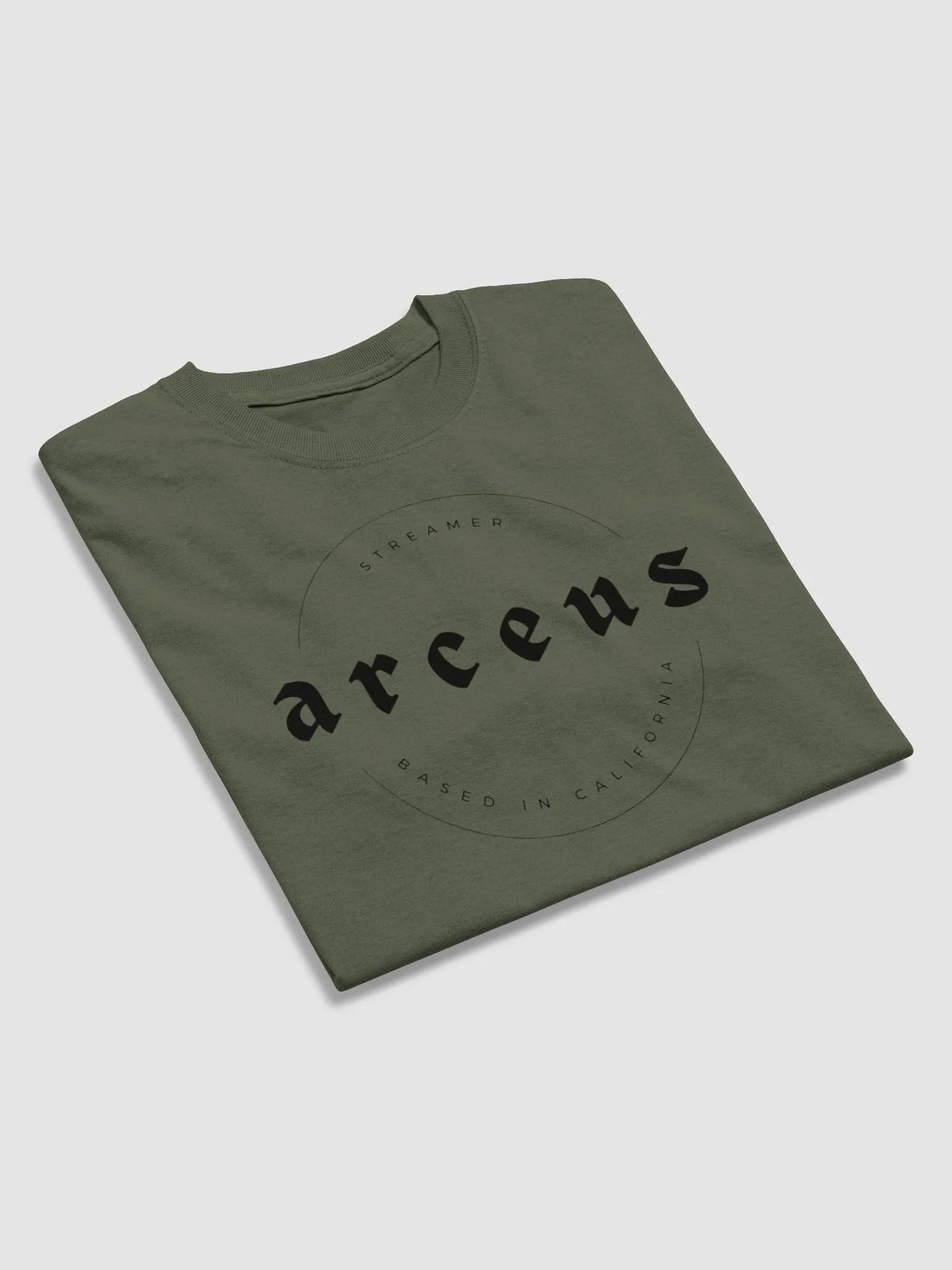 arc logo army green heavy tee product image (4)