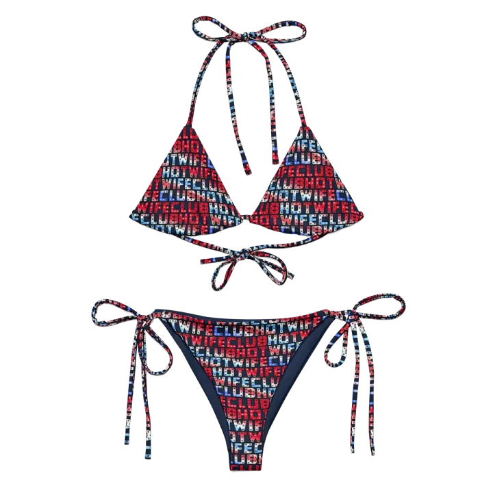 HotWifeClub Hot Wife Club red white and blue bikini product image (1)