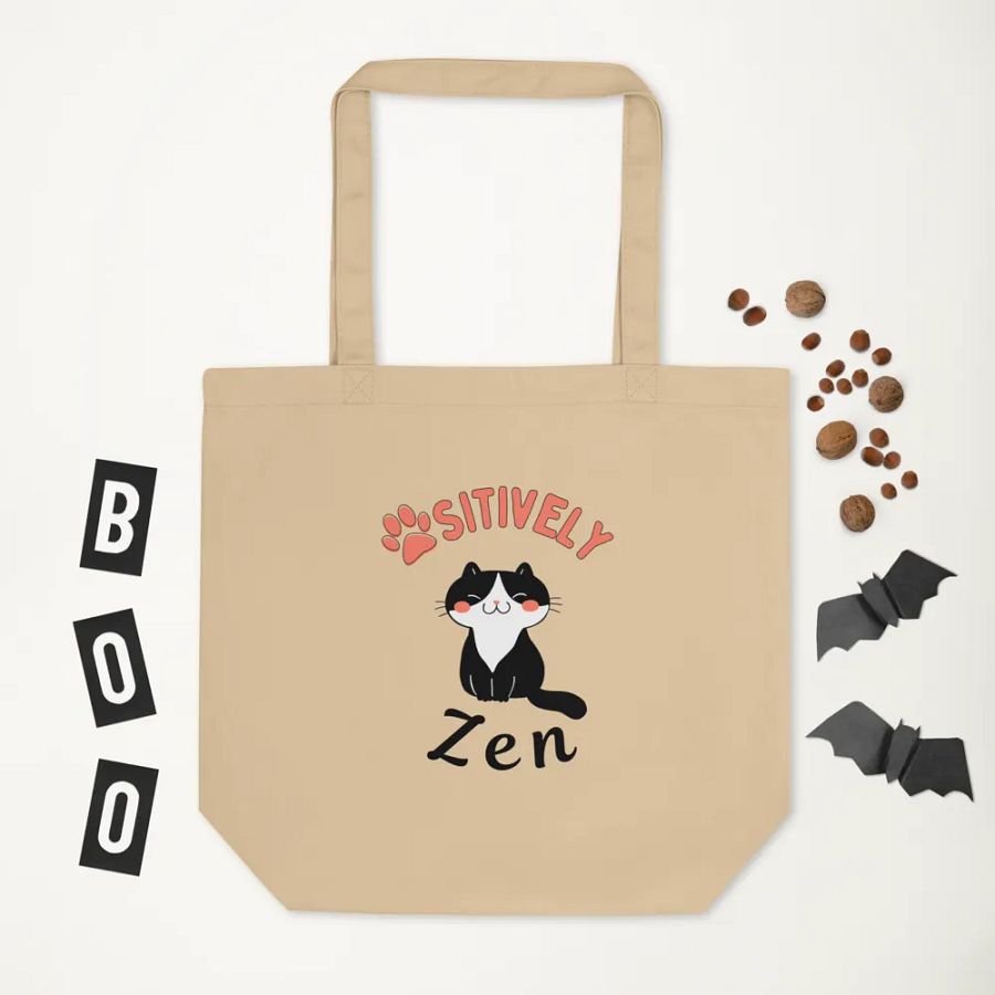 'Pawsitively Zen' Eco-Friendly Tote Bag product image (5)
