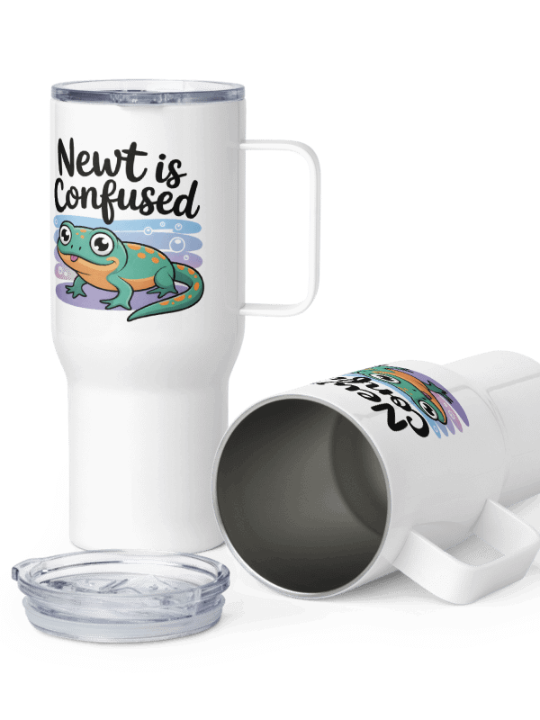 Whimsical Newt Is Confused Travel Mug product image (2)