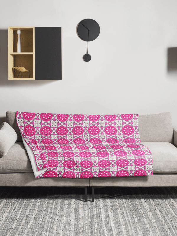 Symmetry in Pink Throw Blanket product image (1)
