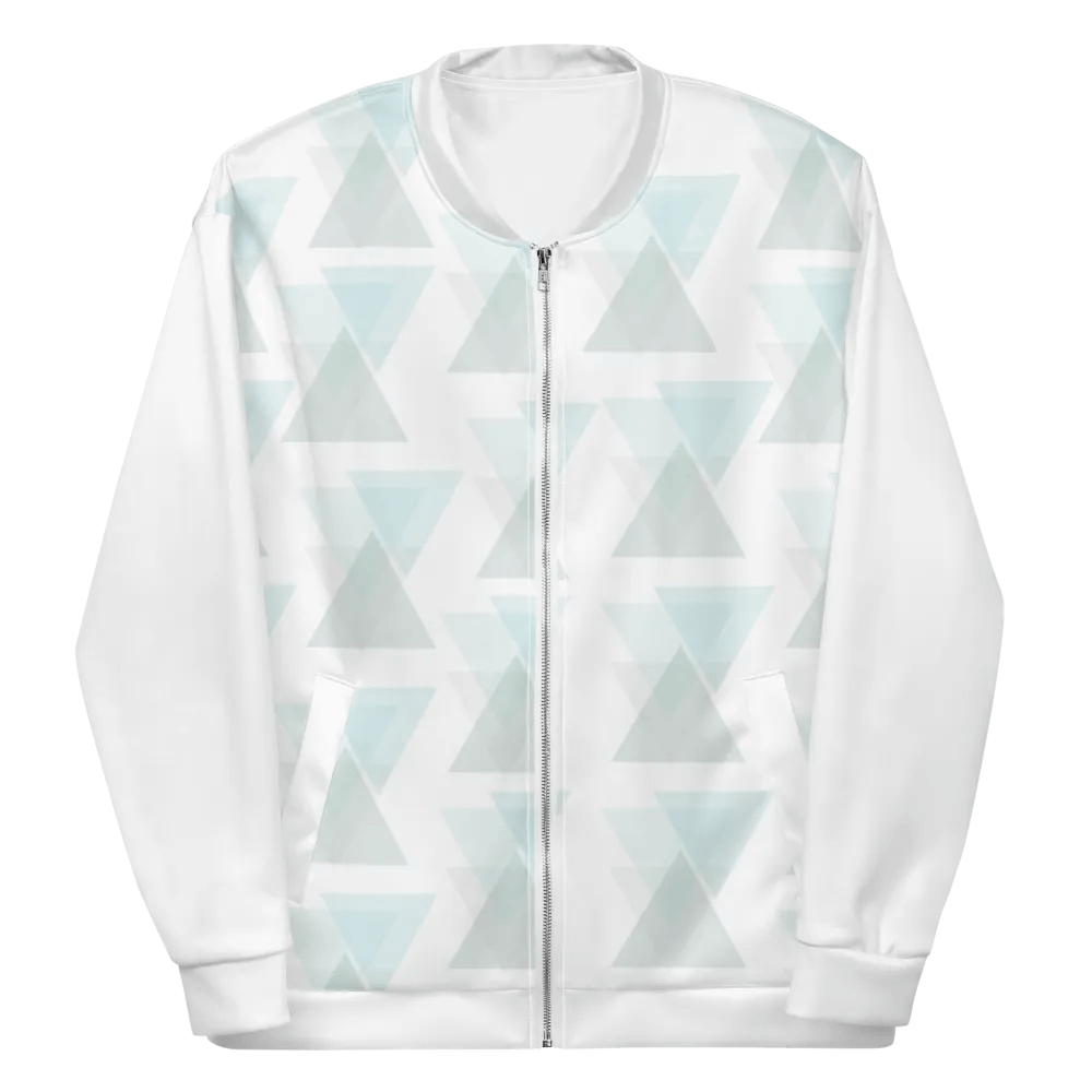 Turquoise Triangle Symmetry Bomber Jacket product image (8)