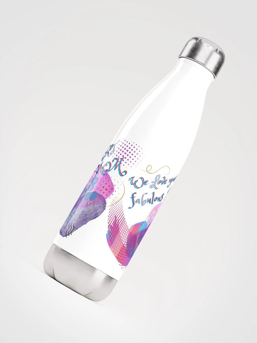 Stainles stel waterbottle with beautiful watercolor design depicting 