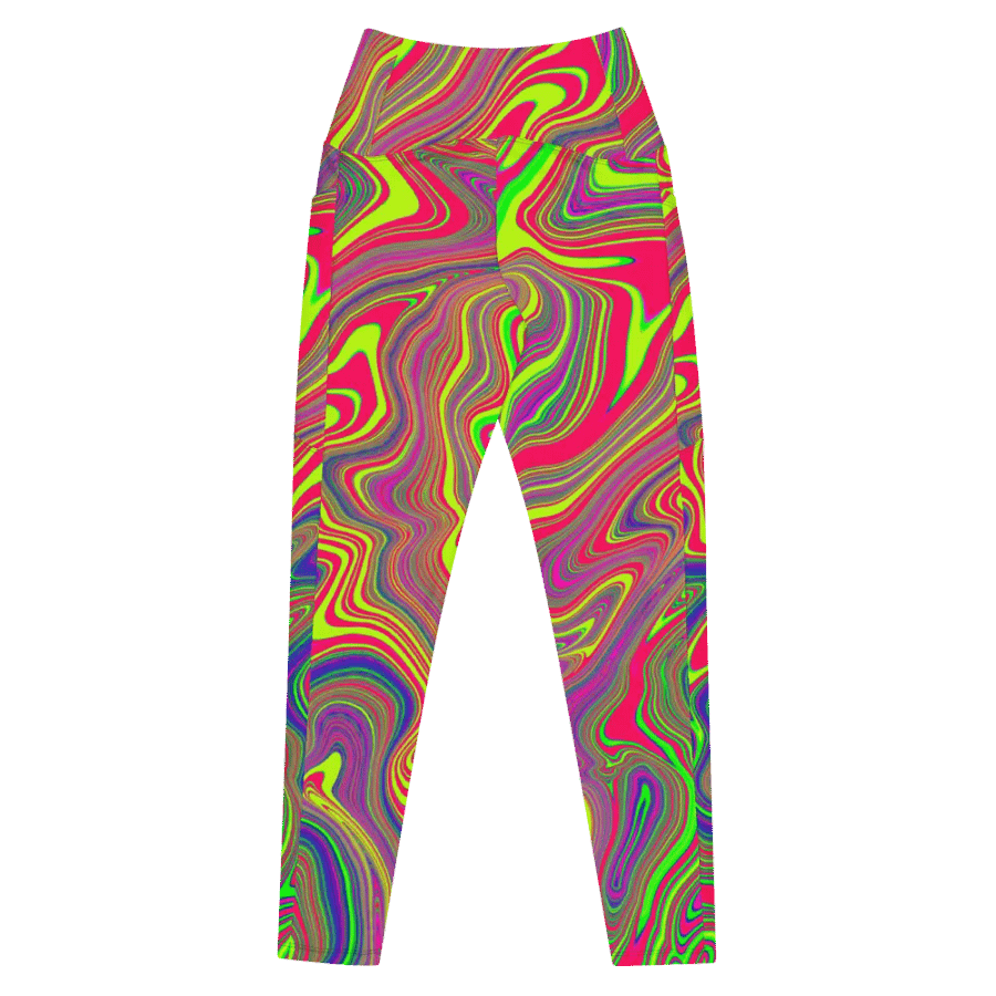 Leggings with Pockets - Colorful Liquid Swirls product image (7)