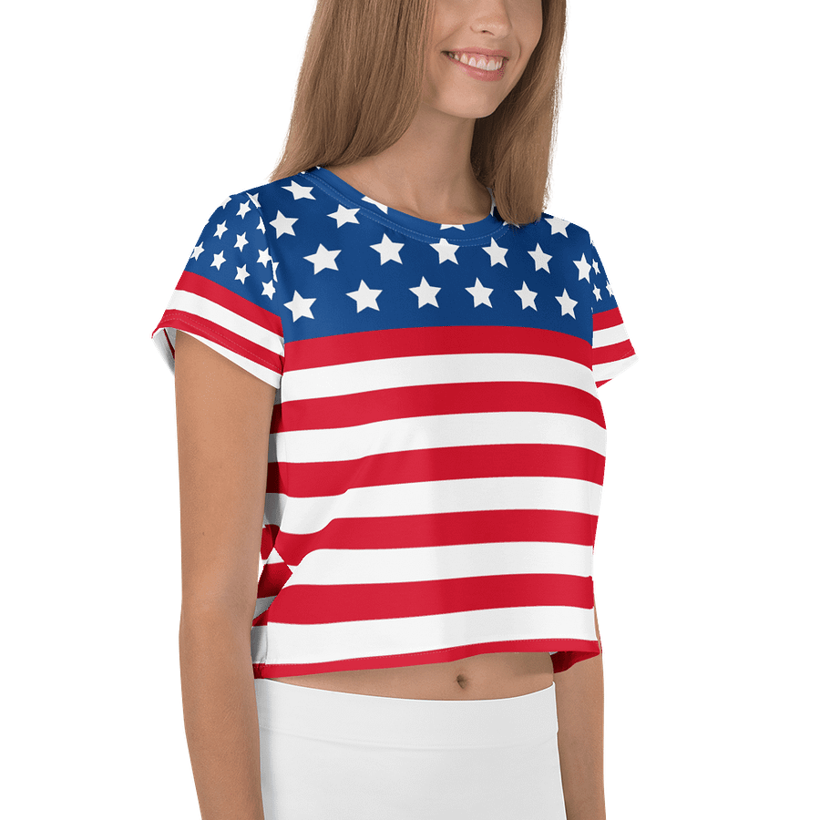 Starry Stripes All-Over Crop Tee product image (4)