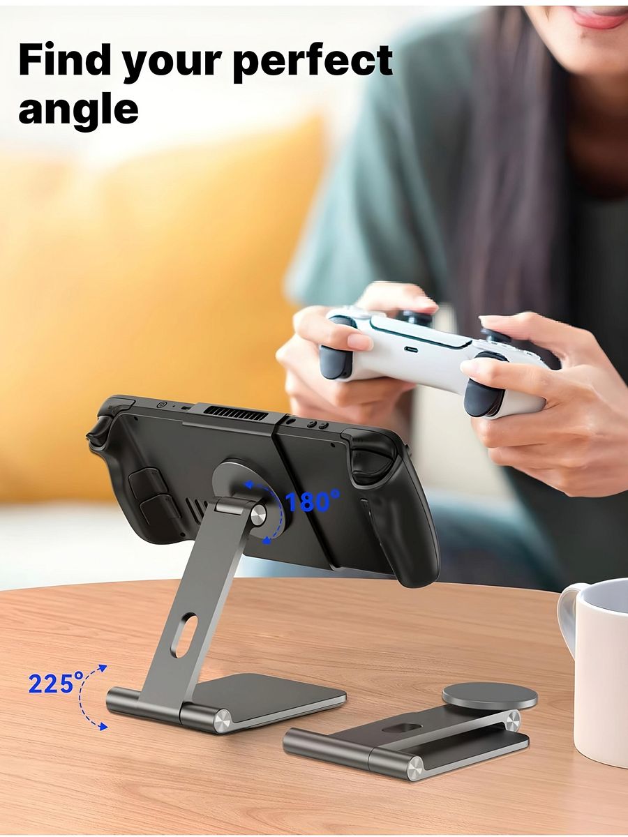 Antank Foldable Magnetic Stand Compatible with Steam Deck & Mag-Safe, Portable iPhone Stand Holder for Desk Phone Stand for Steam Deck product image (1)