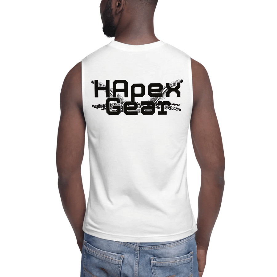 Muscle Tank - Embroidered - Black HApex Gear White Logo product image (8)