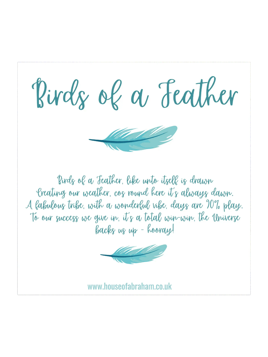 Birds of A Feather - Teal on White Sticker product image (1)