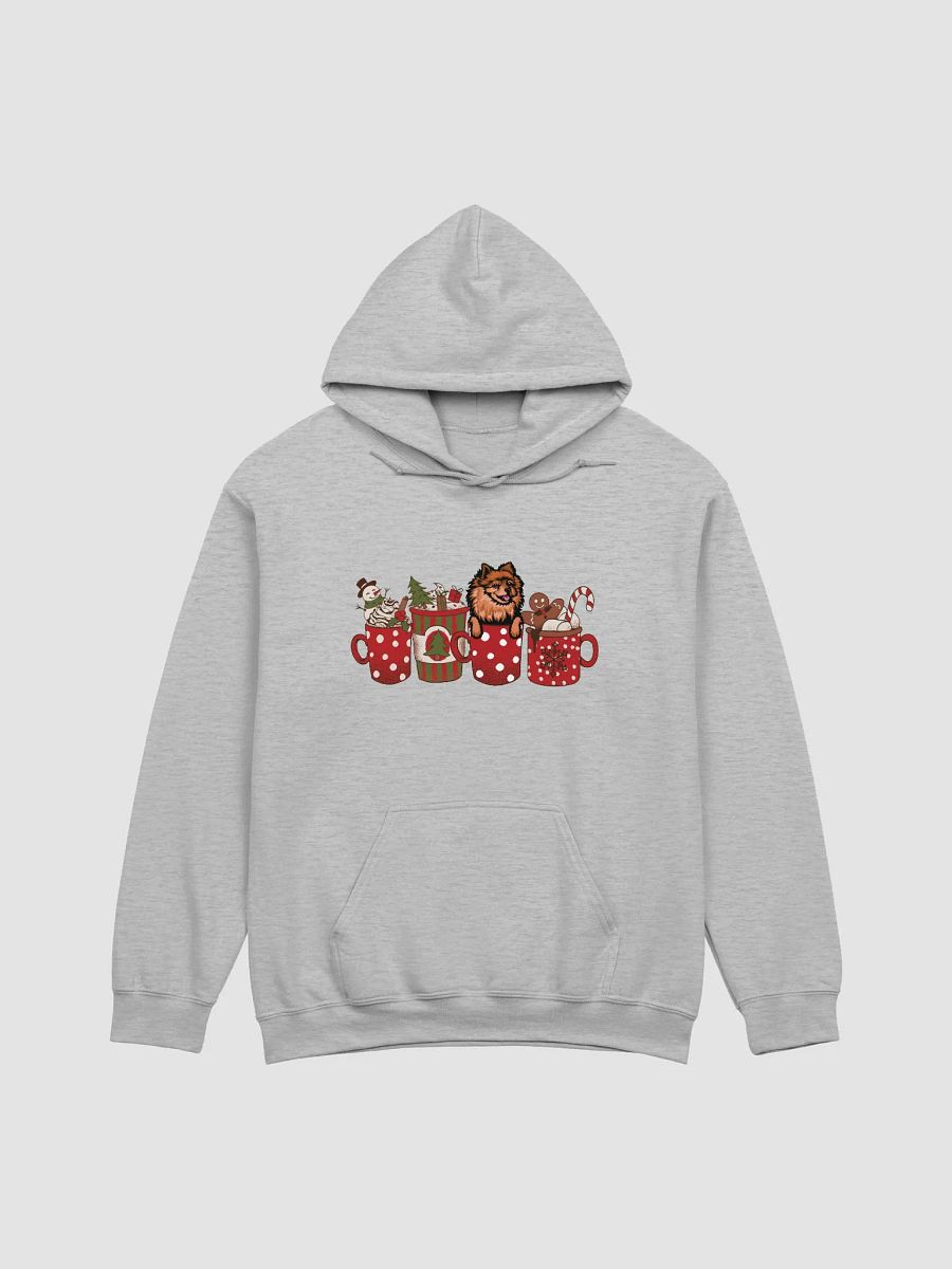 Cute Pomeranian(2) in a Christmas Cup Hooded Sweatshirt | Funny Christmas Pup in a Cup product image (24)