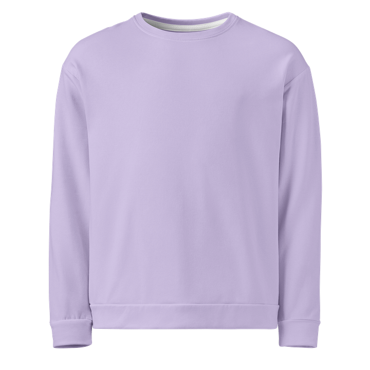 Soft Lilac Purple Solid Color Eco Friendly Unisex Sweatshirt product image (1)