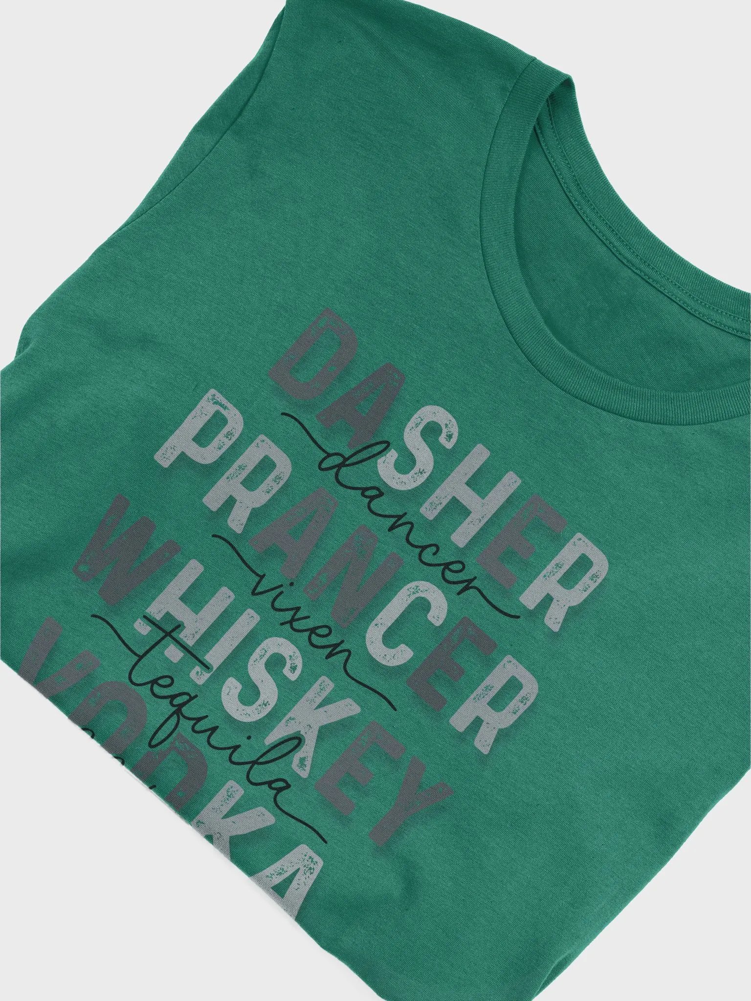 Dasher & Dancer Whimsical Holiday Spirits T-Shirt - Noir product image (5)