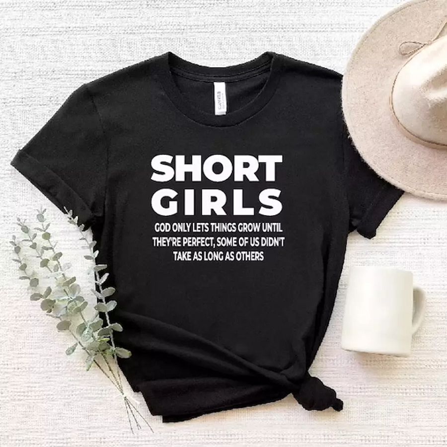 Womens Short Girls T-shirt Funny Saying God Only Lets Things Grow Sarcastic Tee product image (2)