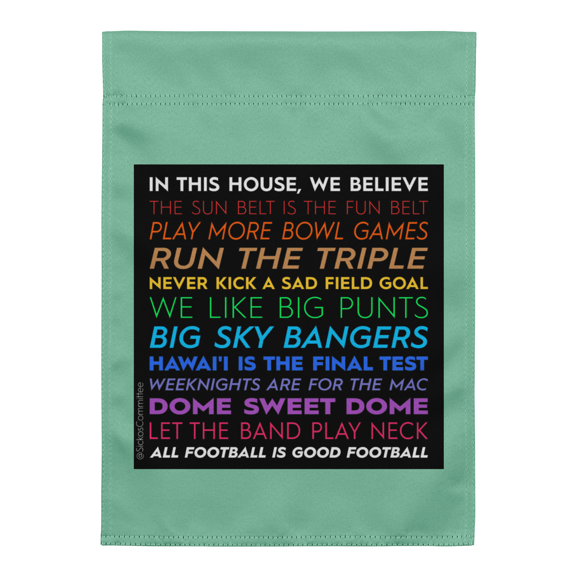 IN THIS HOUSE Version 1.5 - 12" x 17" Double Sided Garden Flag product image (1)