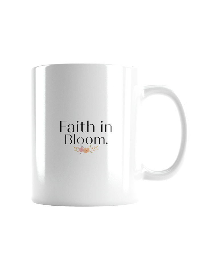 Faith in Bloom – Minimal Floral Christian Mug product image (1)